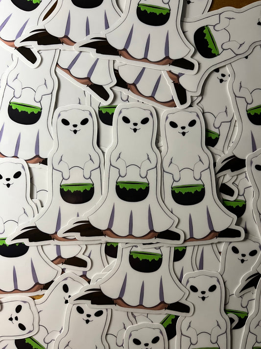 Ghost Ferret Sticker