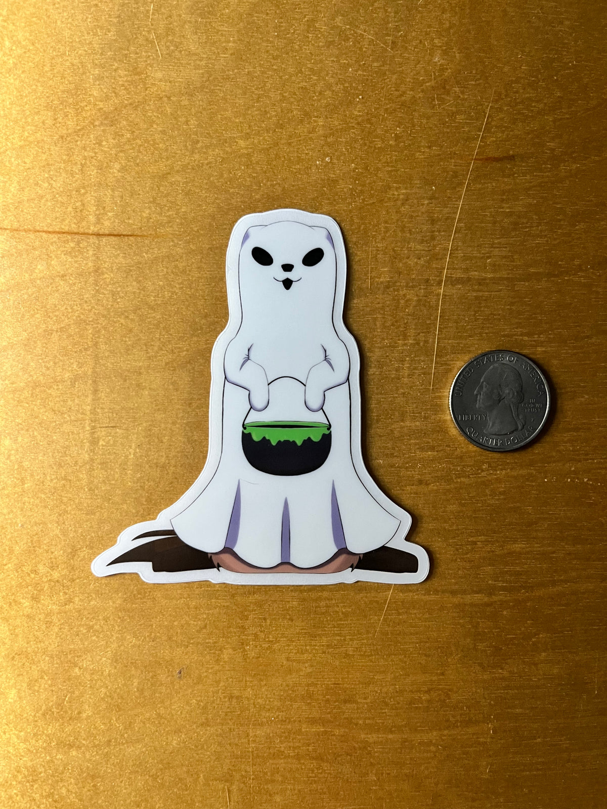 Ghost Ferret Sticker