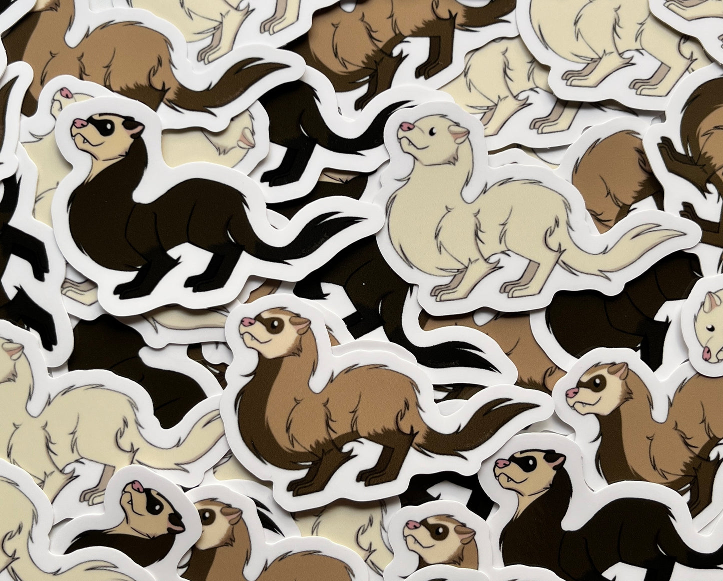 Fuzzy Noodle - B Grade Ferret Stickers